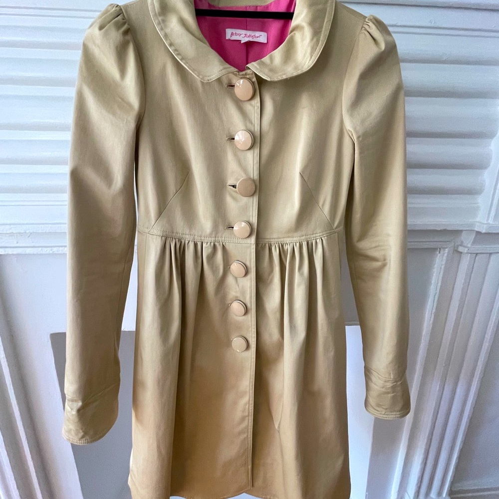 RARE: Vintage Betsy Johnson Cotton Trench, Size 0